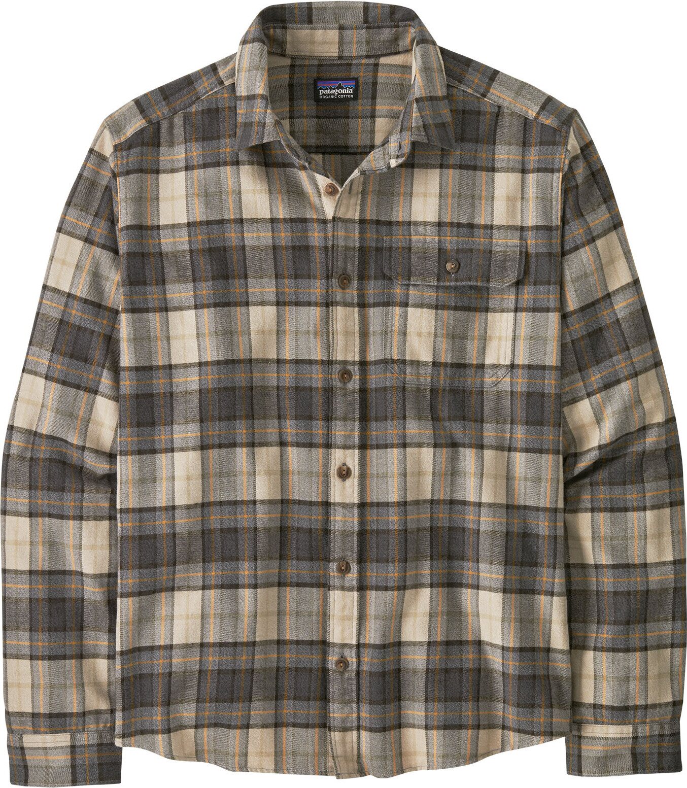 Patagonia Long-Sleeved Cotton in Conversion Lightweight Fjord Flannel Shirt Spotter: Forge Grey