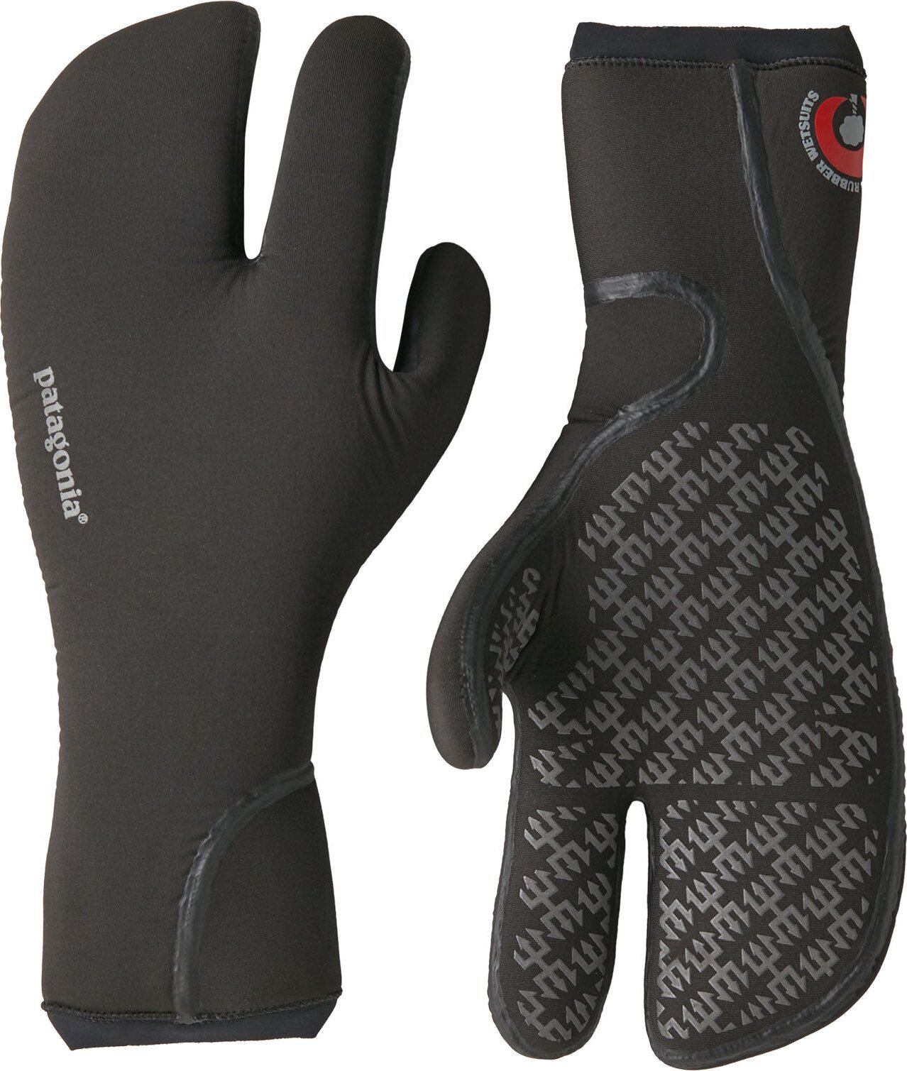 Patagonia R4 Yulex Regulator Three Finger Mitts Black