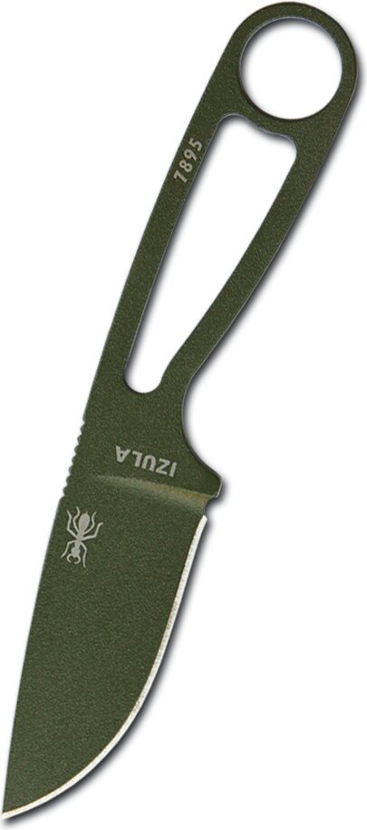ESEE Knives Izula Olive Drab Blade / Black Sheath with Clip Plate