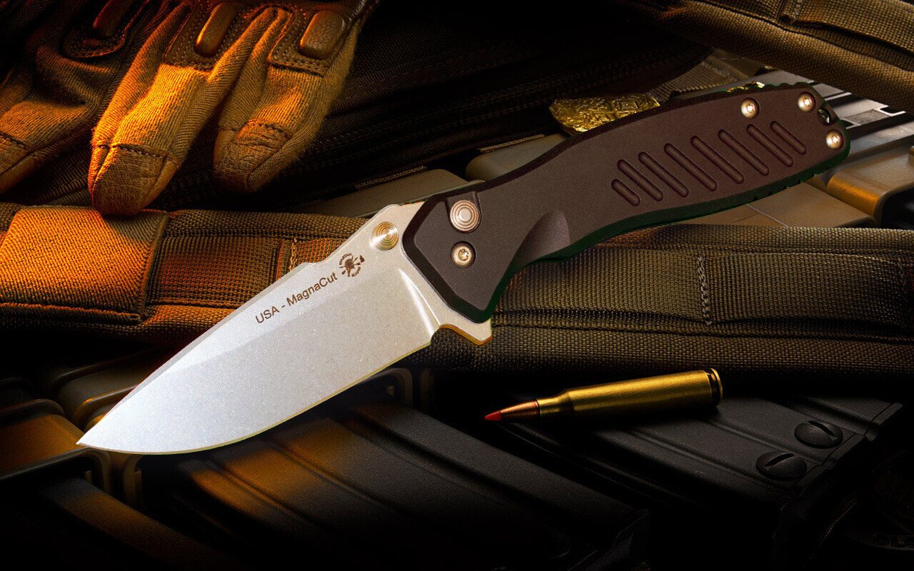 Spartan Blades Pallas Button Lock Stone Washed Blade