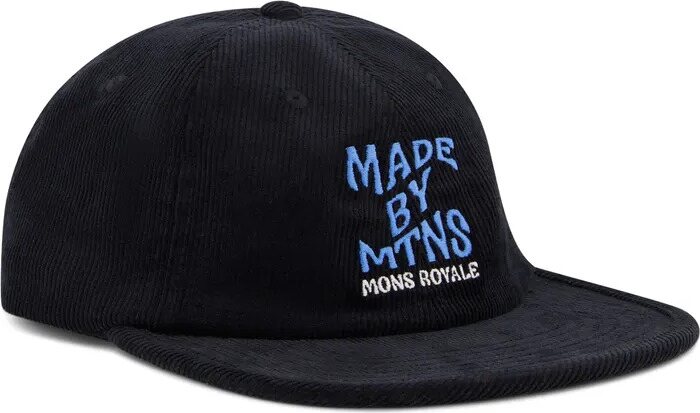 Mons Royale Corduroy Roam Cap Black