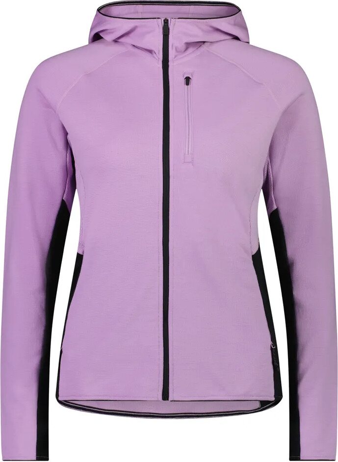Mons Royale Approach Merino Gridlock Hood Womens Orchid / Black