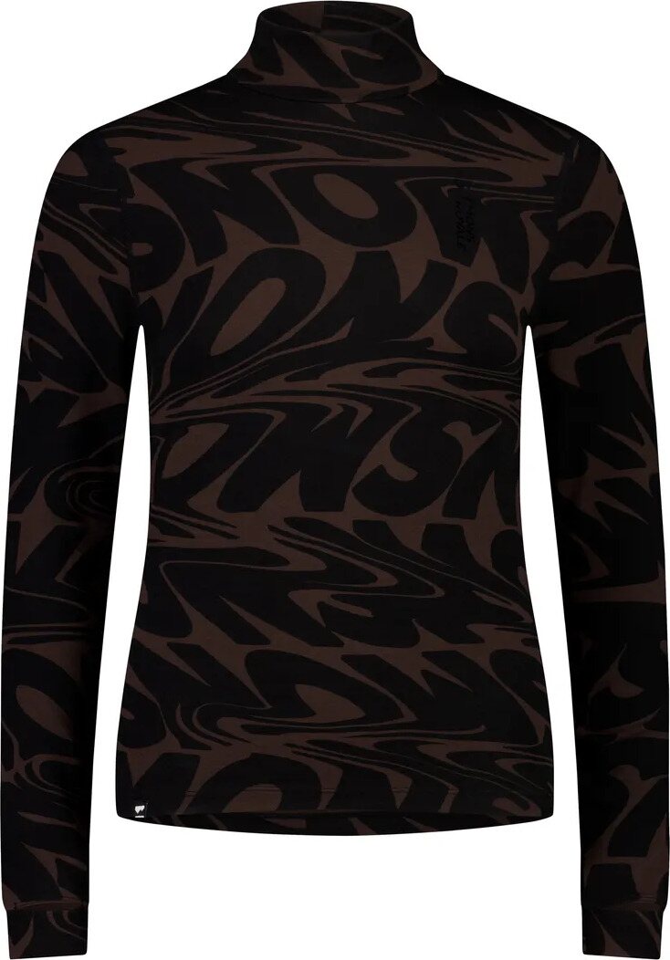 Mons Royale Cascade Merino Base Layer Mock Neck Long Sleeve Womens Signal Lost Cedar