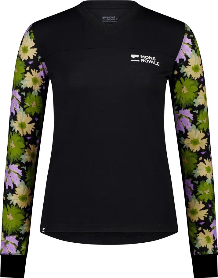 Mons Royale Redwood Merino Air-Con VLS Womens Alpine Bloom / Black