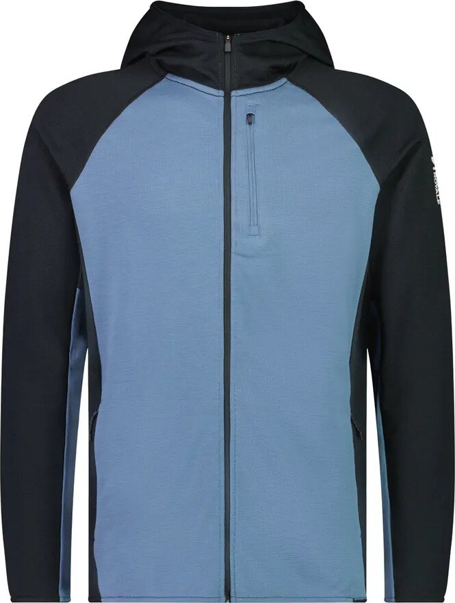 Mons Royale Approach Merino Gridlock Hood Mens Blue Slate / Black