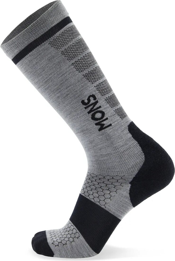 Mons Royale Pro Lite Merino Snow Sock Unisex Grey Marl