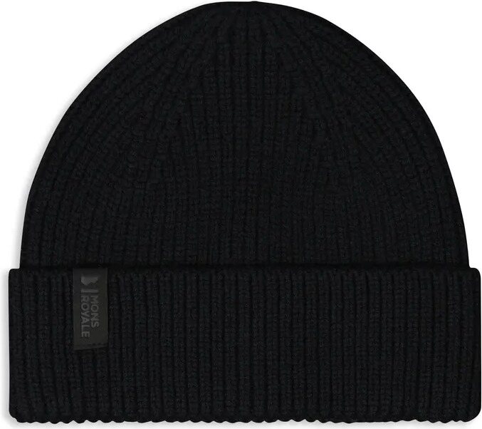 Mons Royale Fjord 100% Merino Beanie Black