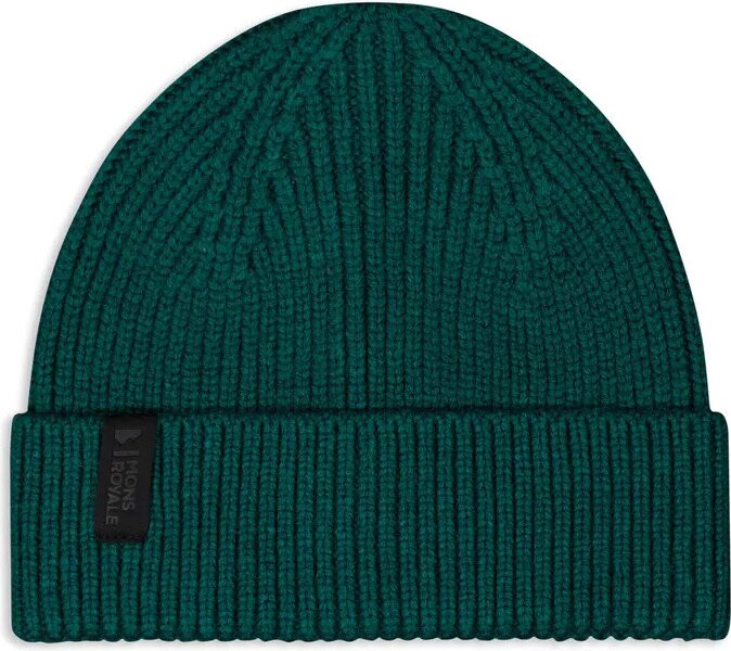 Mons Royale Fjord 100% Merino Beanie Evergreen