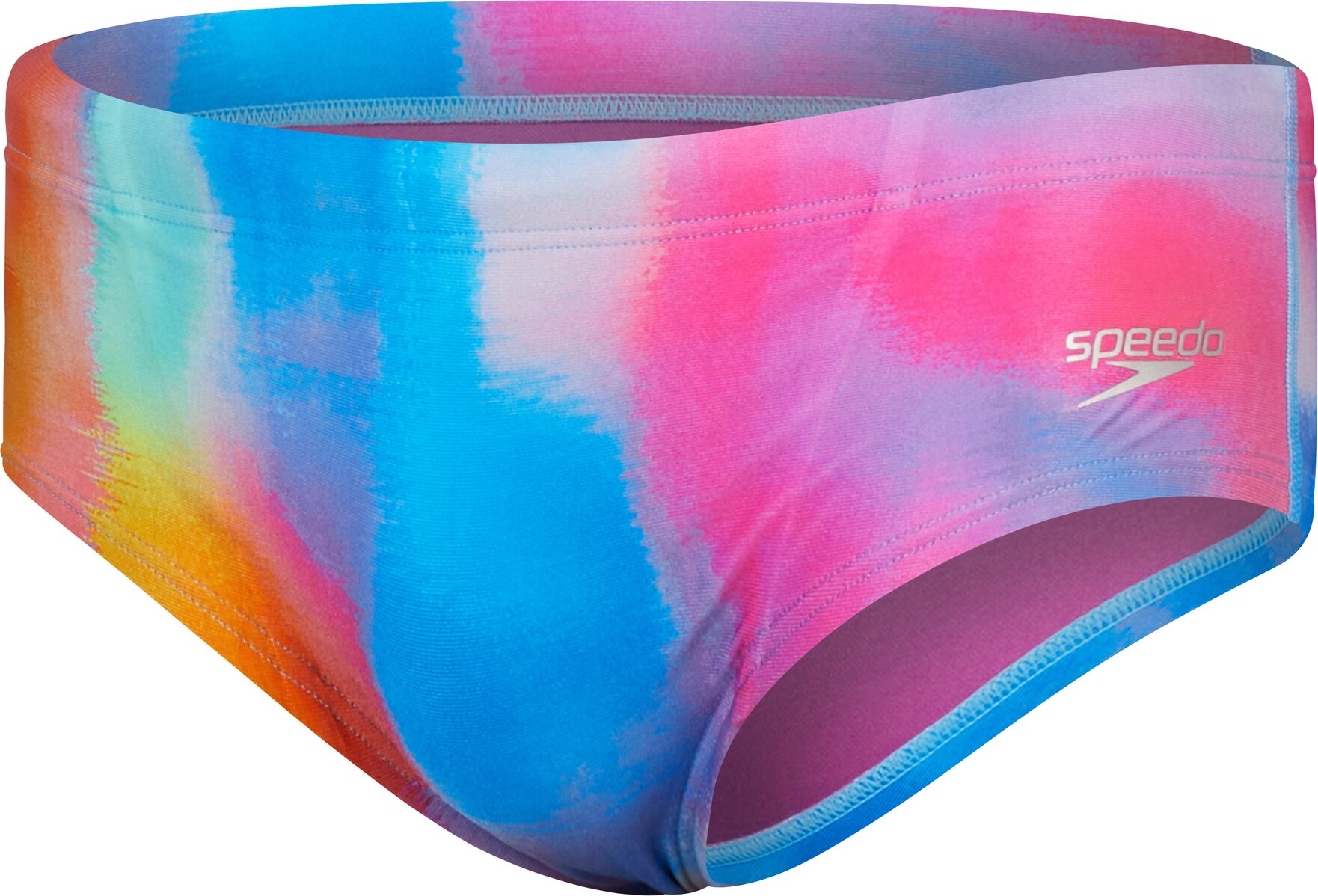 Speedo 13.5 cm Club Training Allover Brief Mens Kiki Pink, Lemon Drizzle, Picton Blue