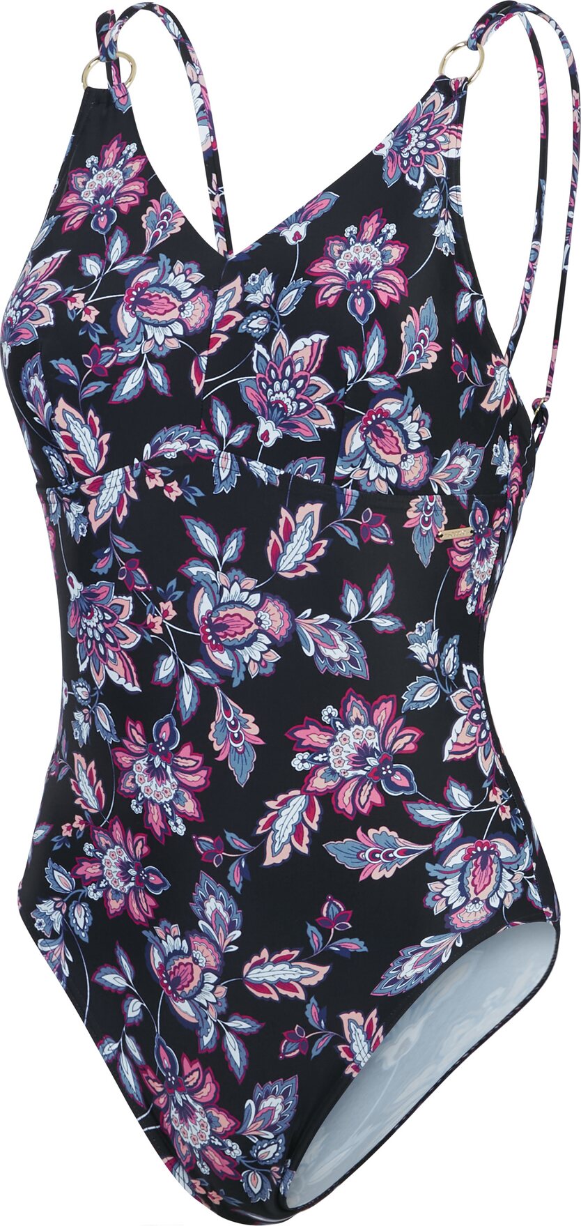 Speedo Shaping Printed Strappy 1 Piece Womens Black, Magenta Haze, Washed Blue