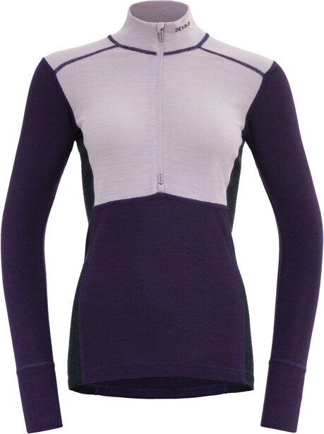 Devold Lauparen Merino 190 Zip Neck Womens Orchid/Lilac/Ink