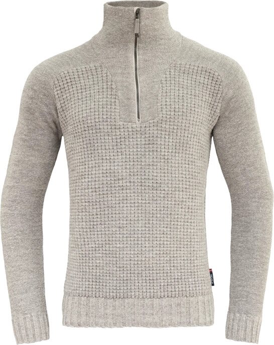 Devold Bispen Wool Zip Neck Grey Melange
