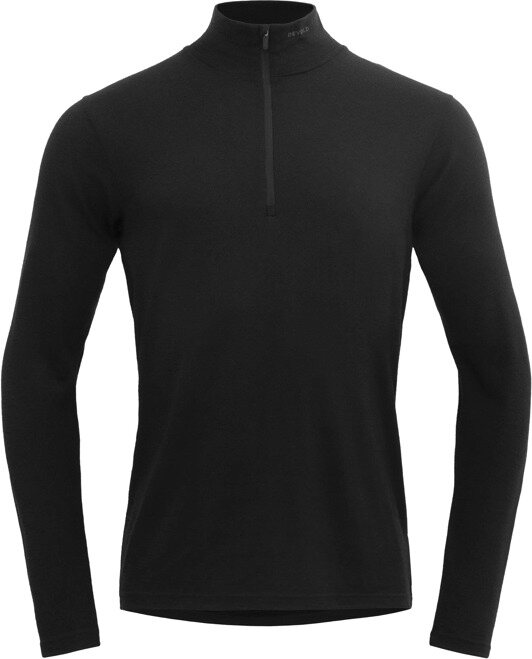 Devold Jakta Merino 200 Zip Neck Mens Black