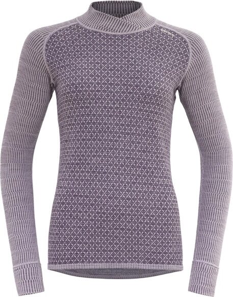 Devold Kvitegga Merino 230 Cross Neck Womens Orchid