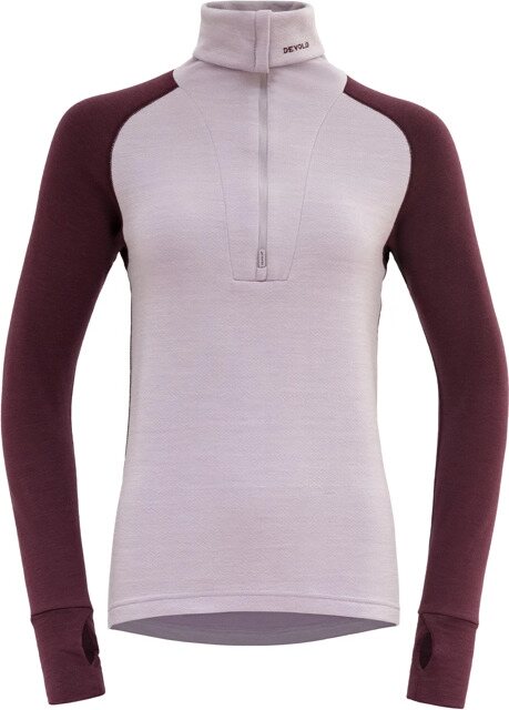 Devold Expedition Merino Silk Zip Neck Womens Port/Orchid