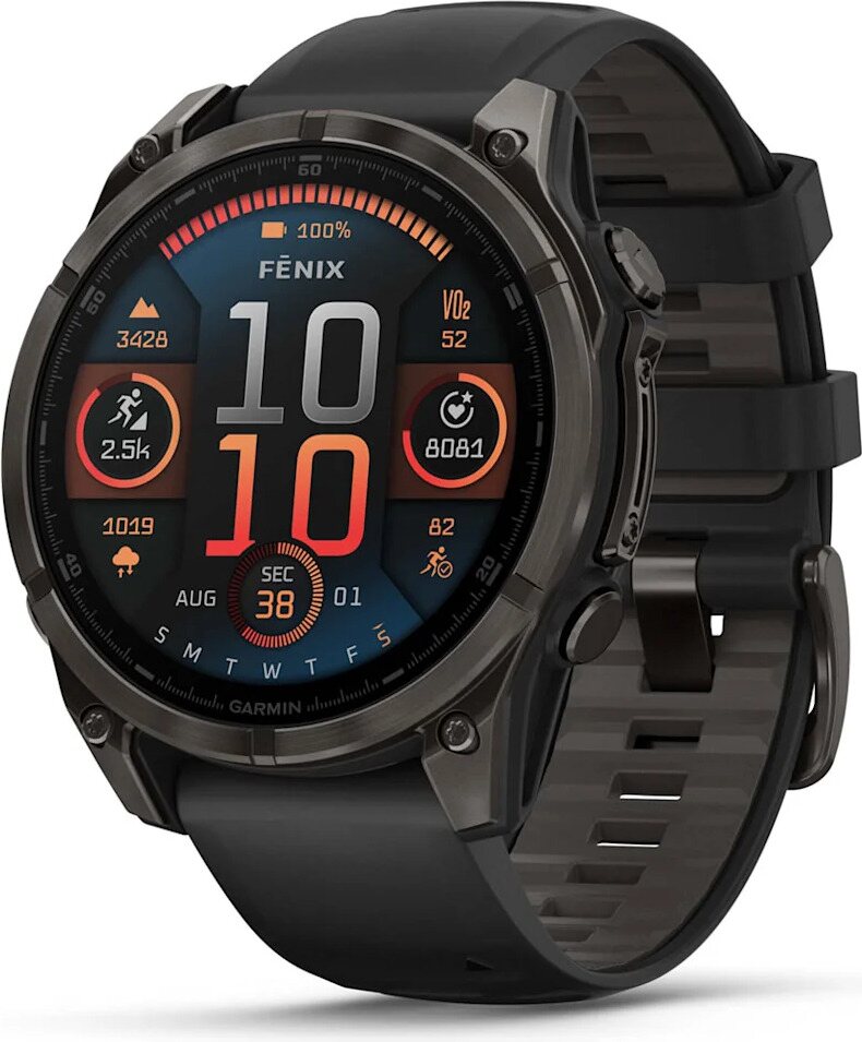 Garmin Fenix 8 Sapphire Amoled 47mm Carbon Gray DLC Ti/Blk
