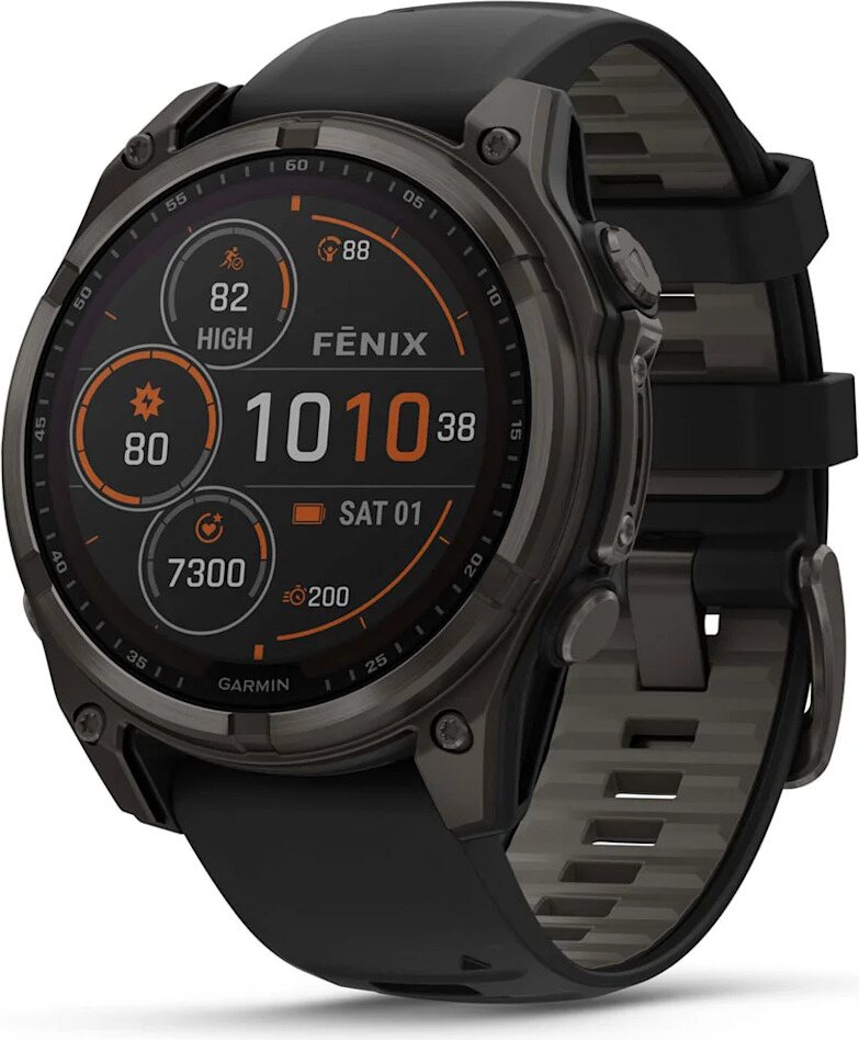 Garmin Fenix 8 Sapphire Solar 47mm Carbon Gray DLC Ti/Blk