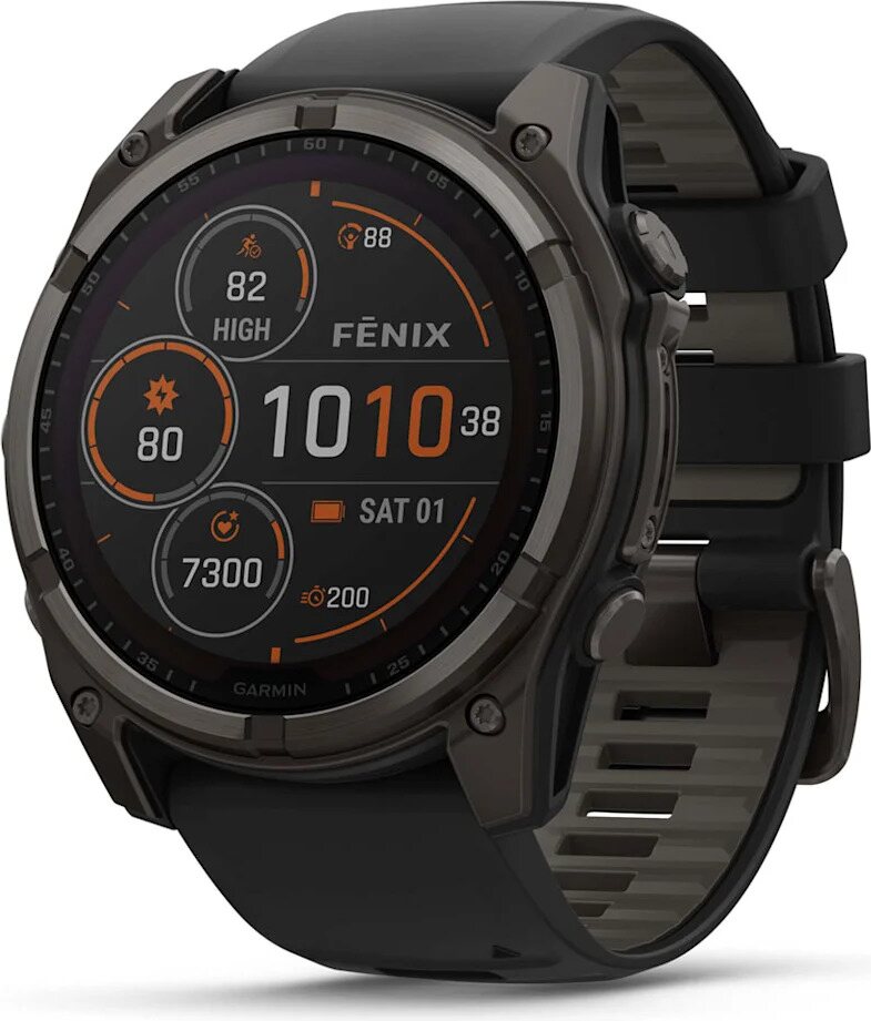 Garmin Fenix 8 Sapphire Solar 51mm Carbon Gray DLC Ti/Blk