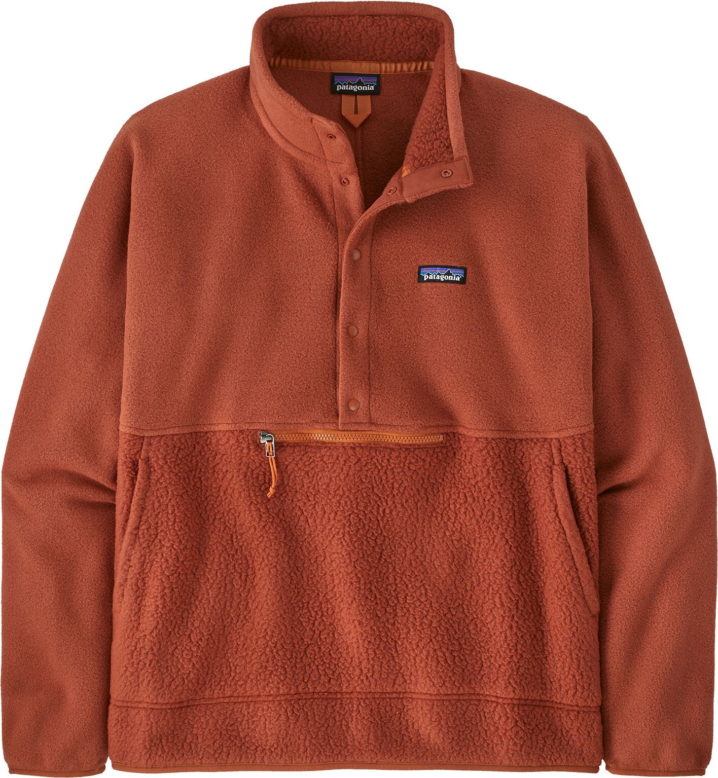 Patagonia Retro Pile 1/2 Snap Pullover Mens Burnished Red
