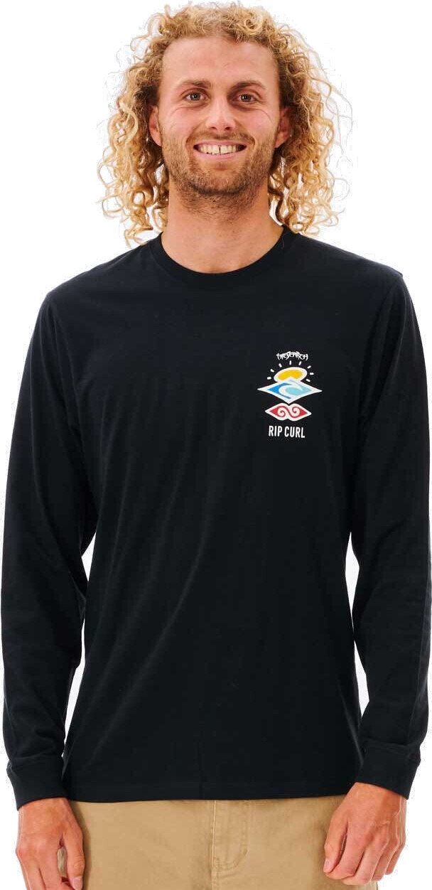 Rip Curl Search Icon L/S Tee Mens Black