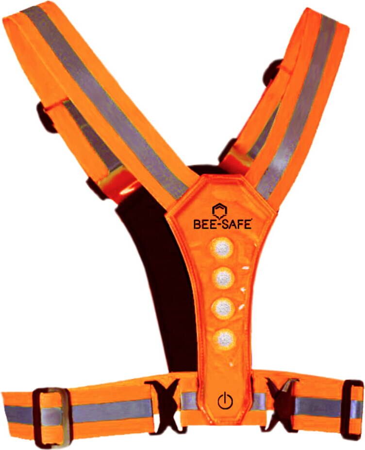 Bee Safe Led Harness usb -huomioliivi Orange