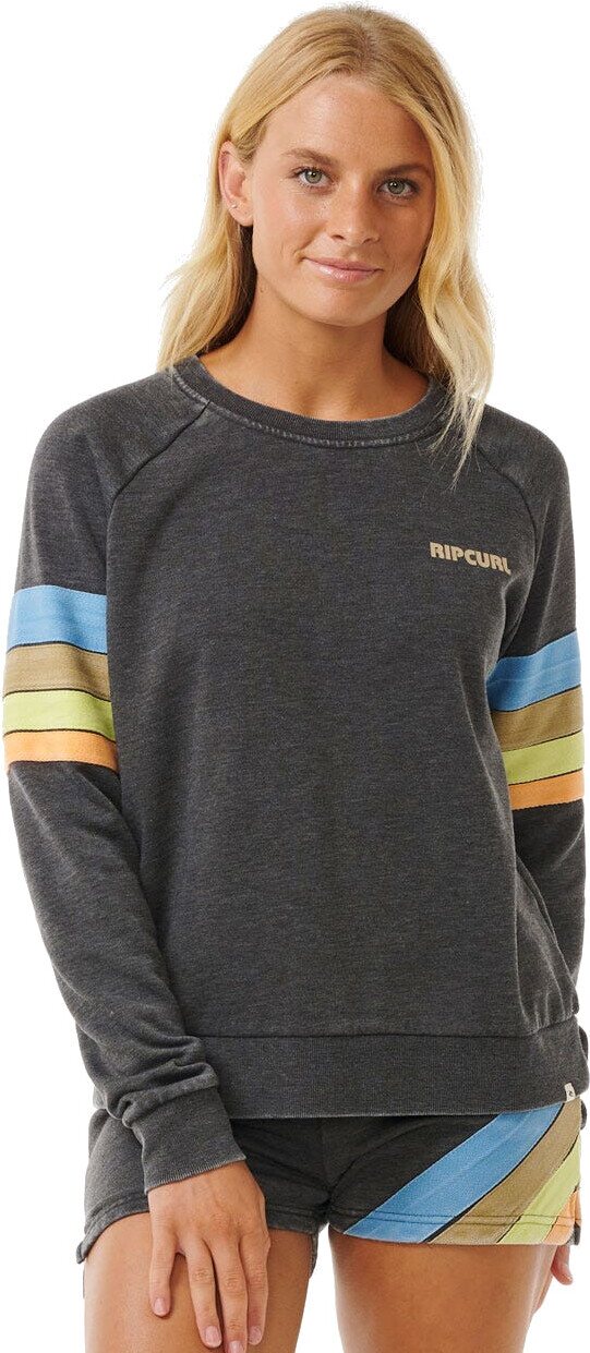 Rip Curl High Tide Surf Raglan Crew Womens Washed Black