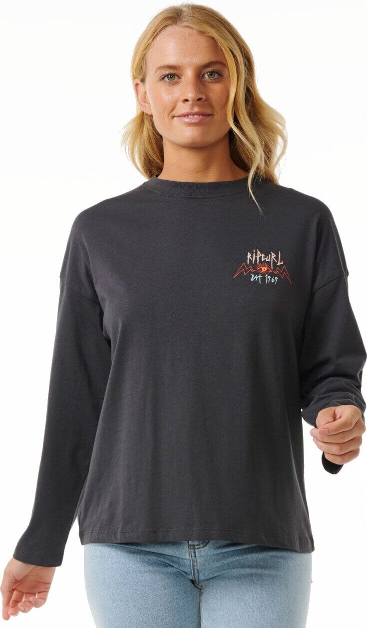 Rip Curl Hypnotic Eye Heritage LS Womens Washed Black