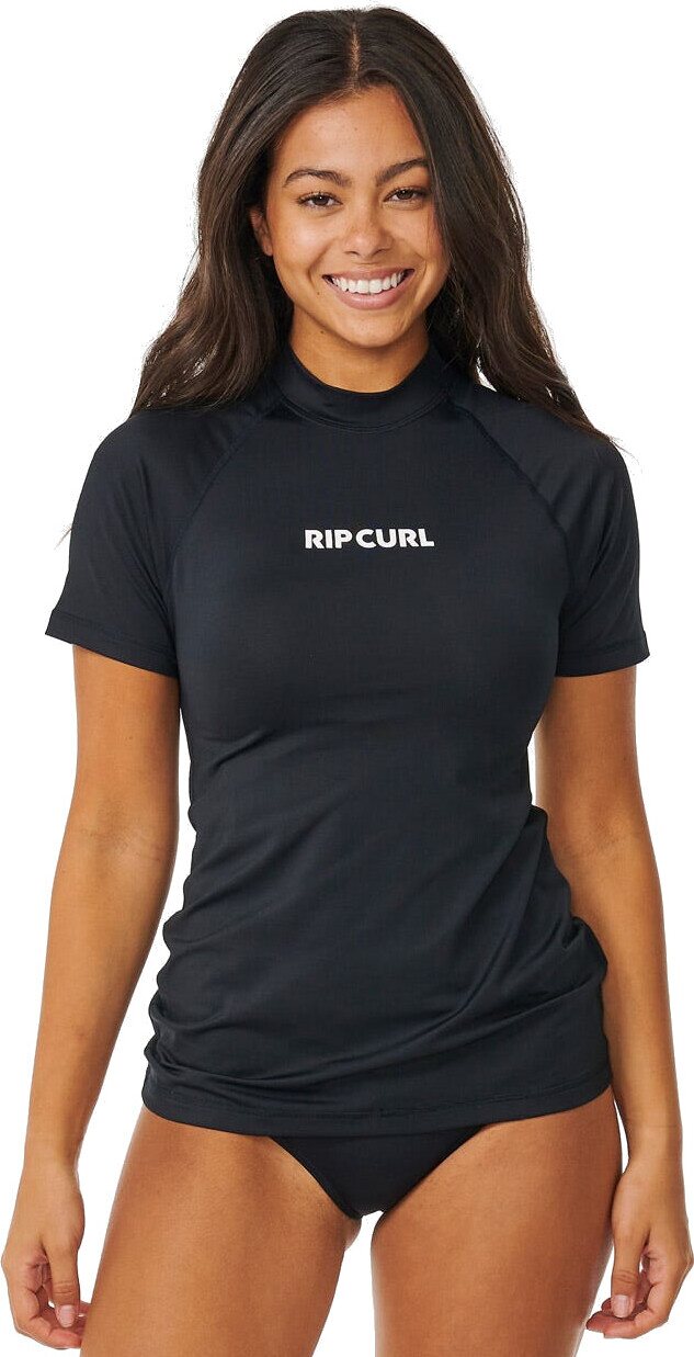 Rip Curl Classic Surf Short Sleeve UPF Rashguard Womens Black