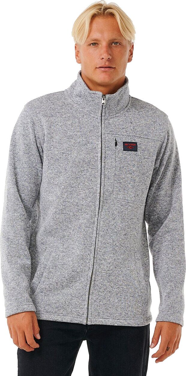 Rip Curl Crescent Zip Thru Mens Grey Marle