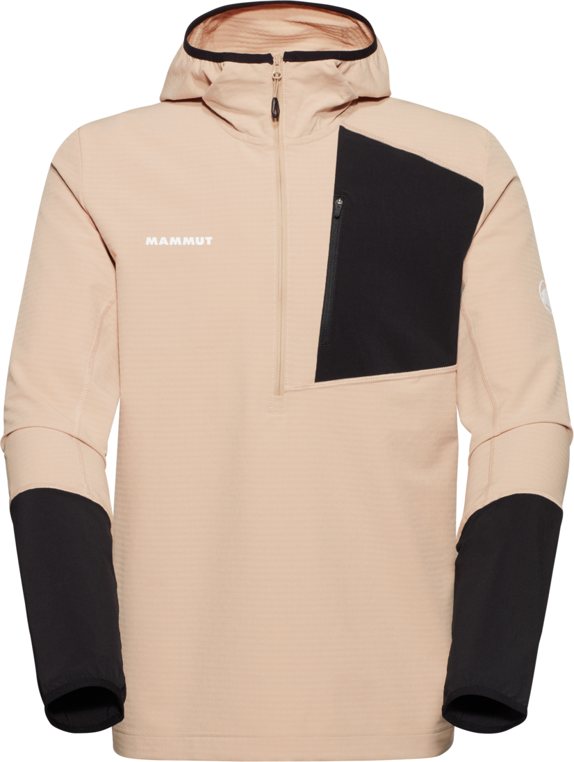 Mammut Madris Light ML Half Zip Hoody Mens Savannah - Black