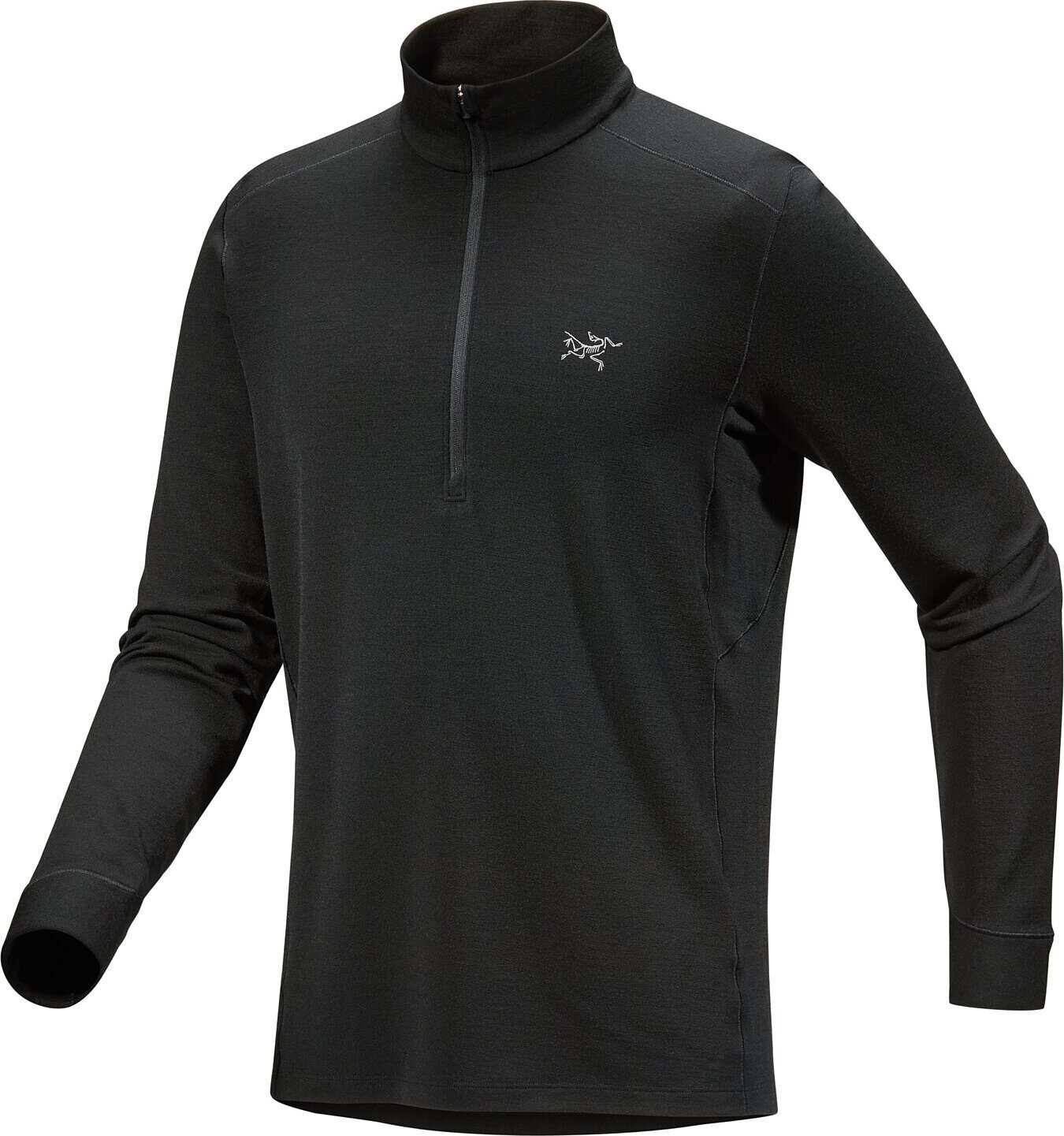 Arc'teryx Rho Merino Wool Zip Neck Mens Black