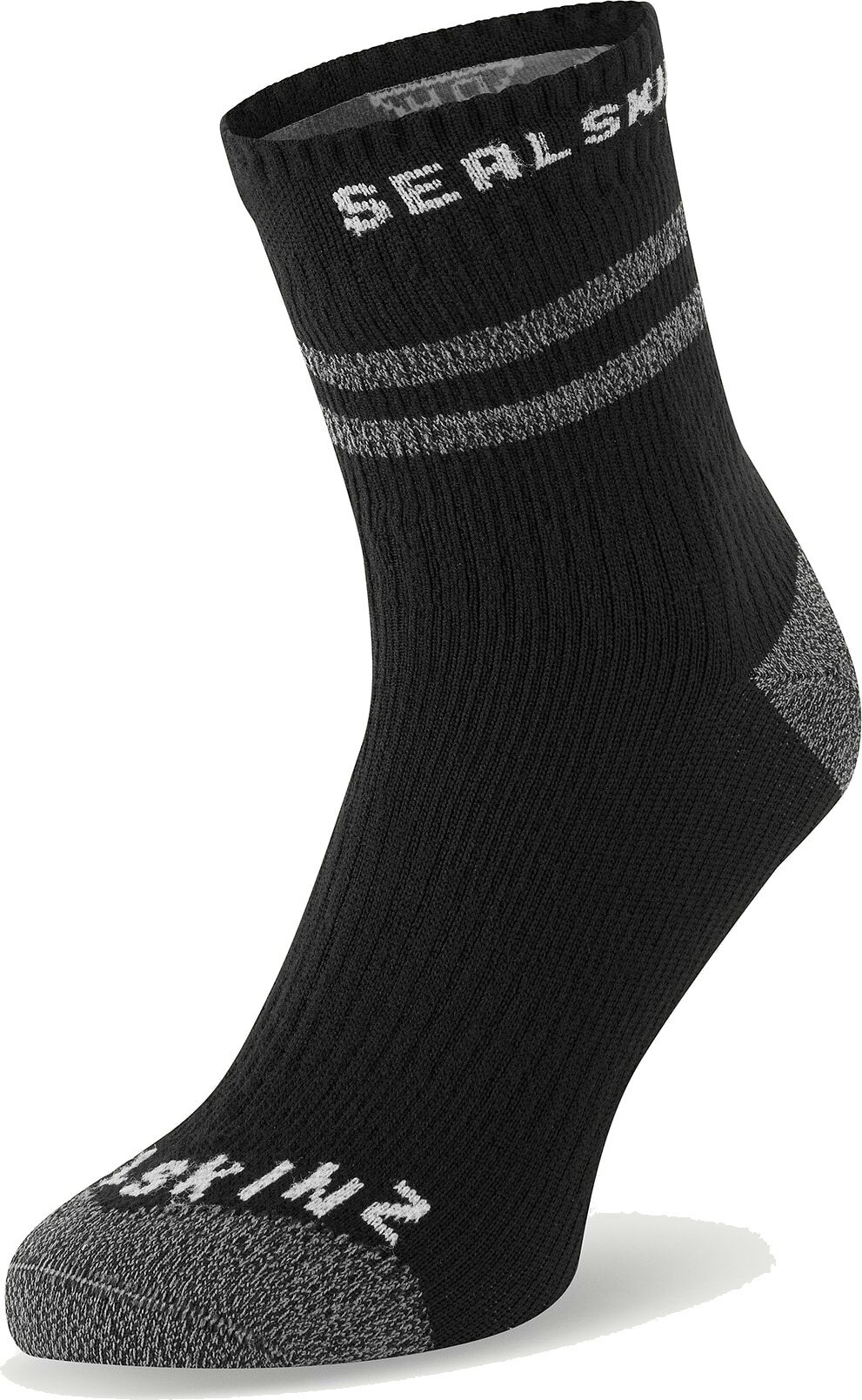 Sealskinz Mautby Waterproof Warm Weather Ankle Length Sock with Hydrostop Black