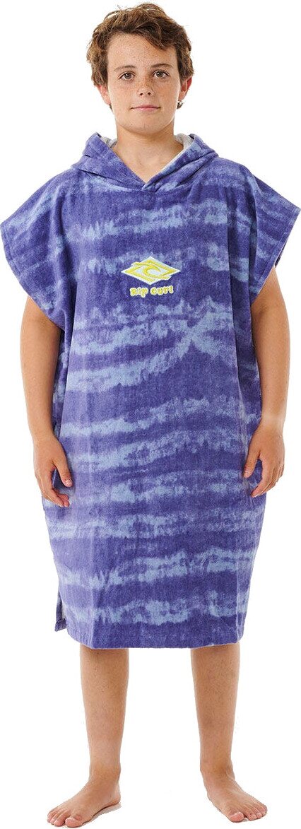 Rip Curl Mixed Hooded Towel Boy Ocean Blue Tie Dye
