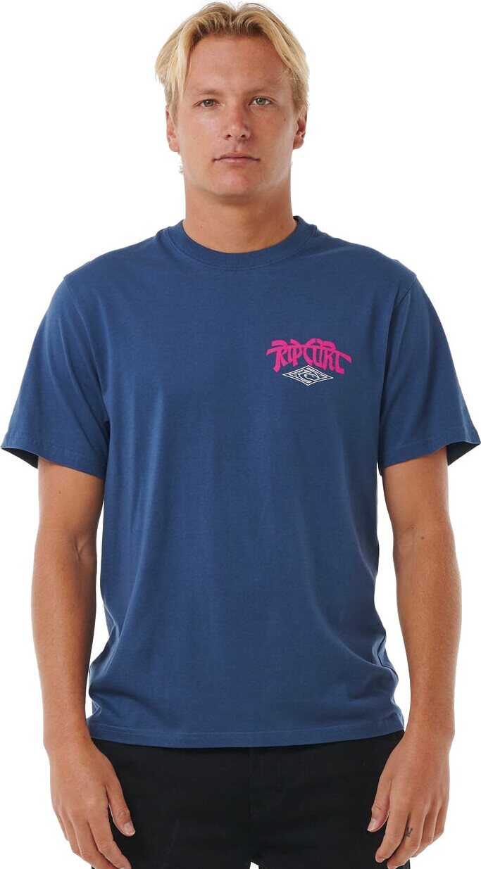 Rip Curl Shred Till Dead Tee Washed Navy