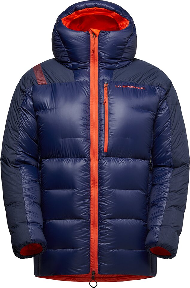 La Sportiva Olympus Tech Down Parka Mens Deep Sea / Cherry Tomato