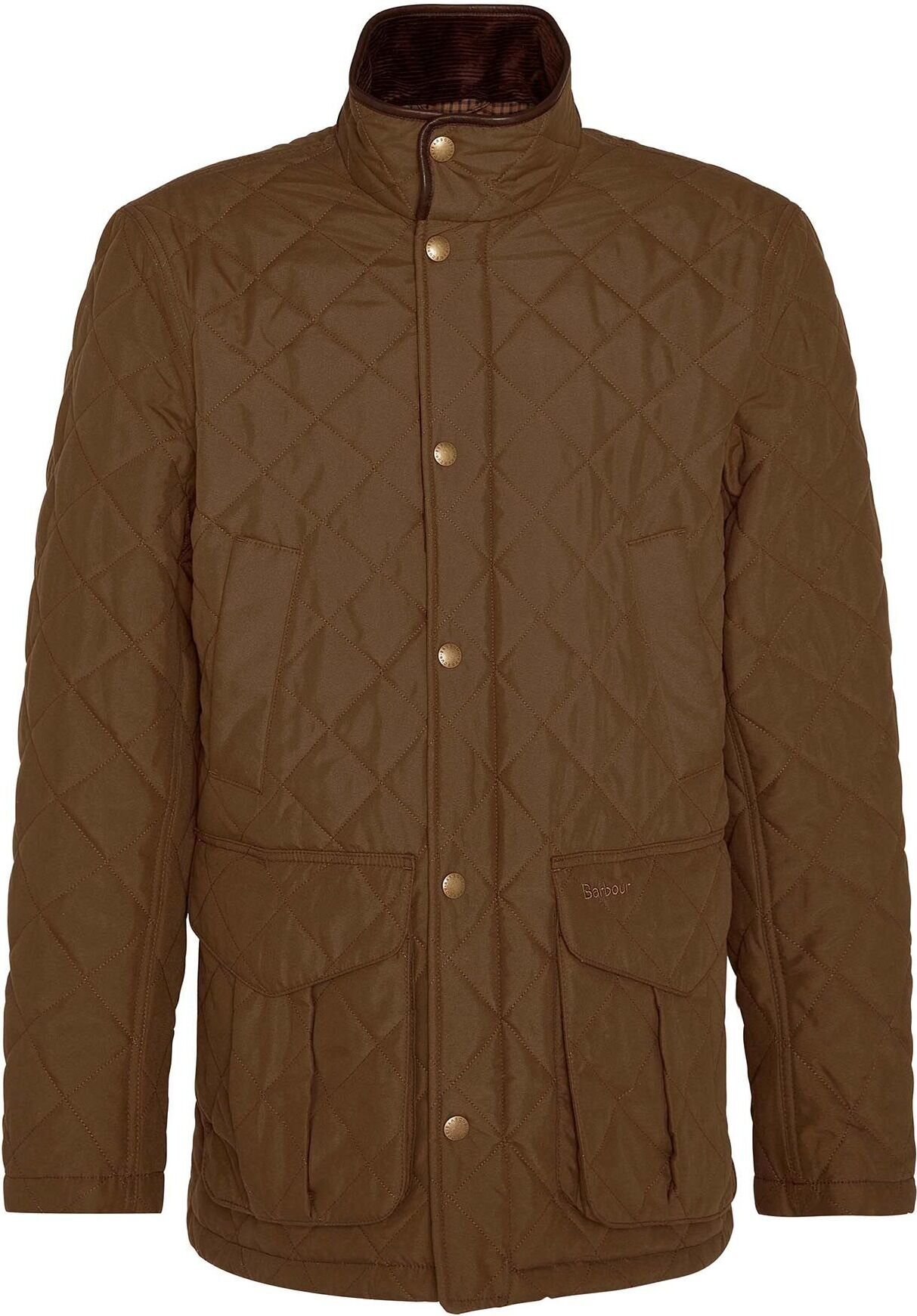 Barbour Lydford Tattersall Quilted Jacket Mens Dark Sand