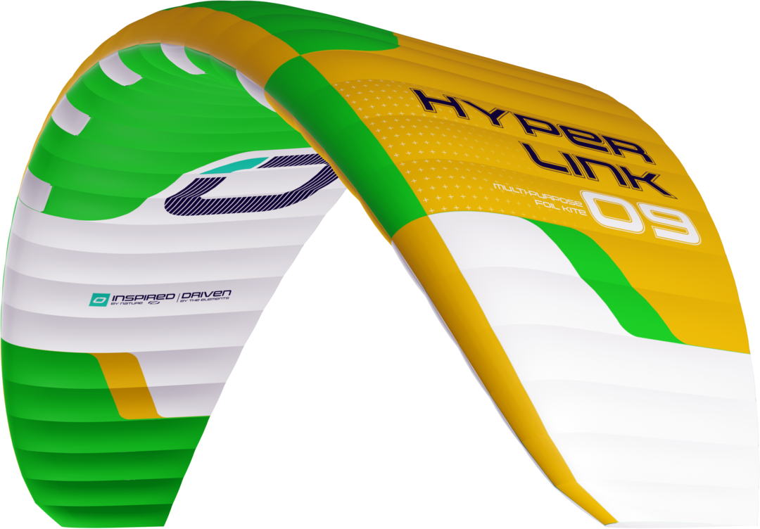 Ozone Hyperlink V4 Kite Only 7m² Green/Yellow/White