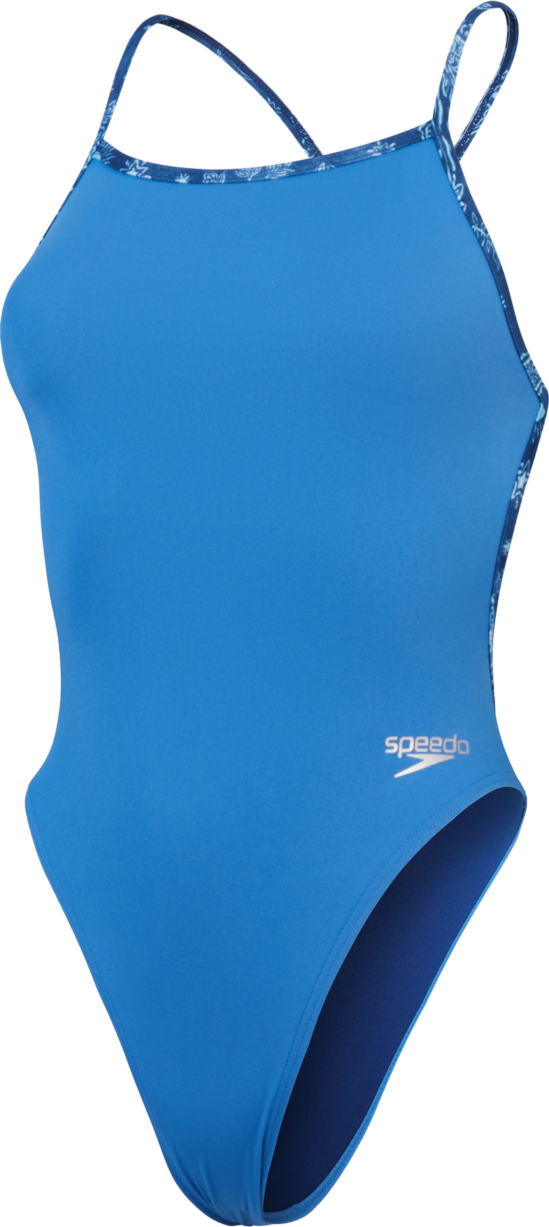 Speedo Solid Vback Womens Servres Blue