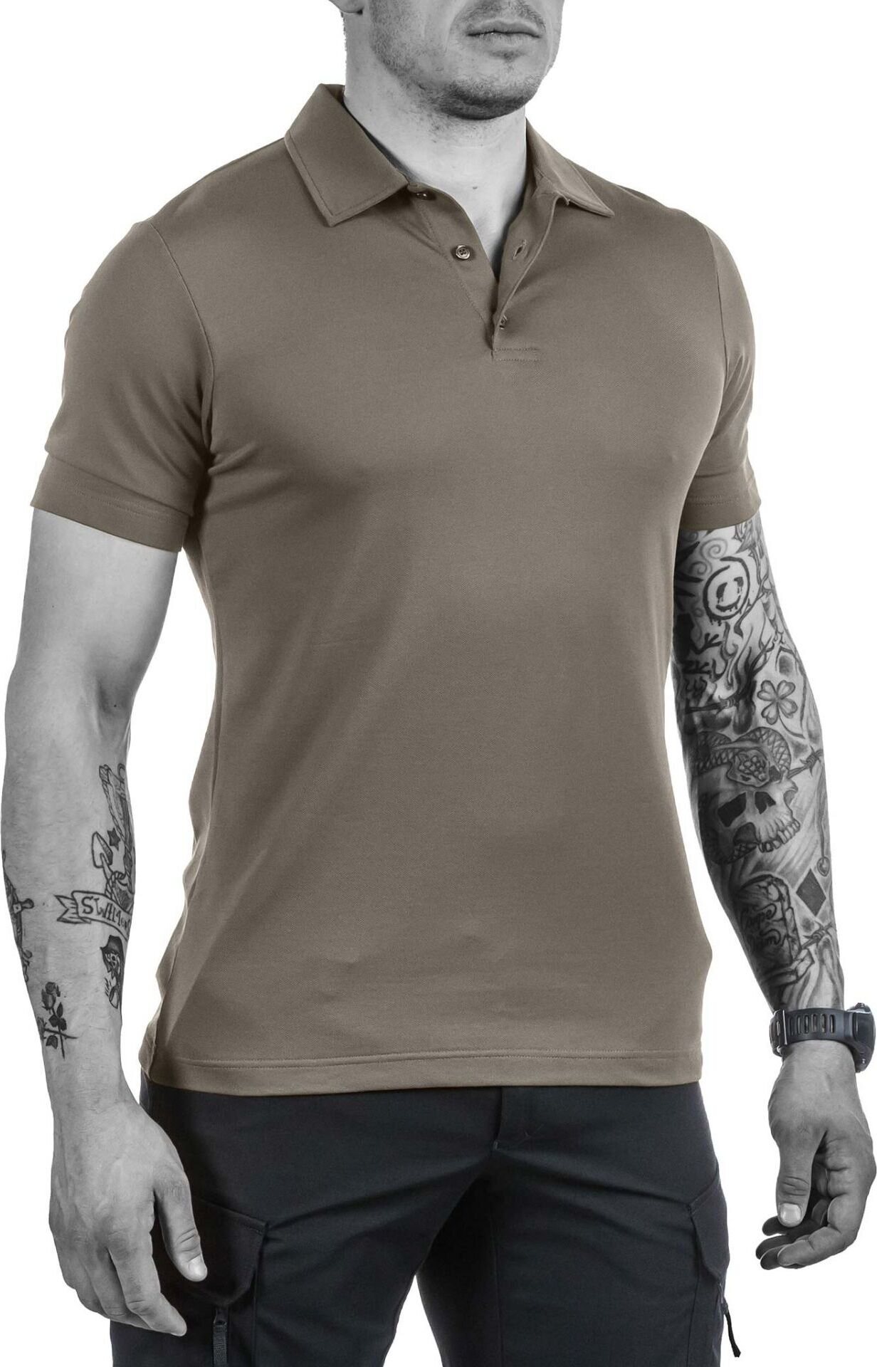 UF PRO Urban Polo Shirt Brown Grey