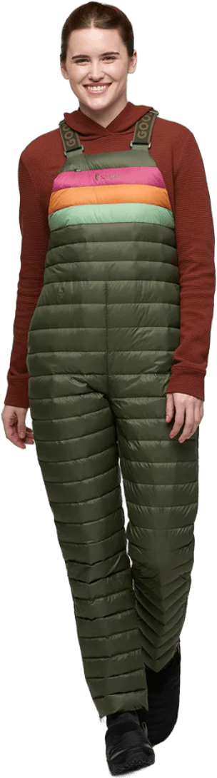 Cotopaxi Fuego Down Overalls Womens Fatigue Stripes
