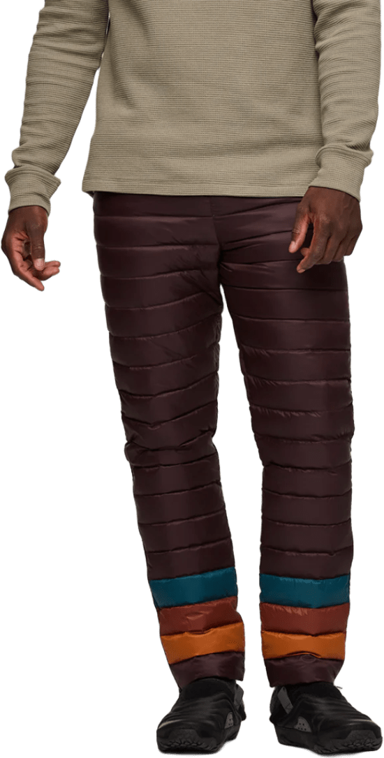 Cotopaxi Fuego Down Pant Mens Coffee Stripes
