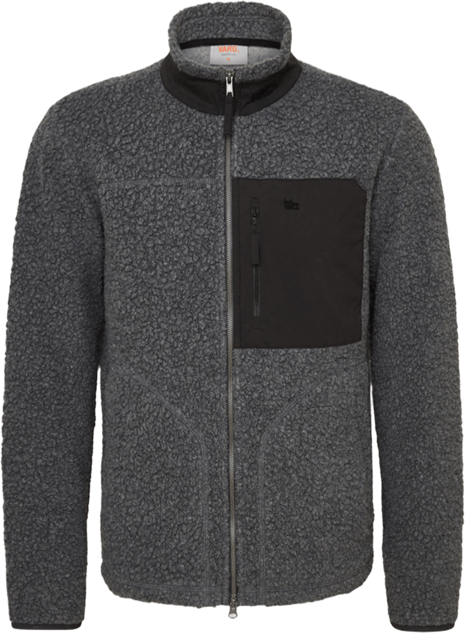 Varg Vargön Fat Wool Jacket Mens Granite Grey