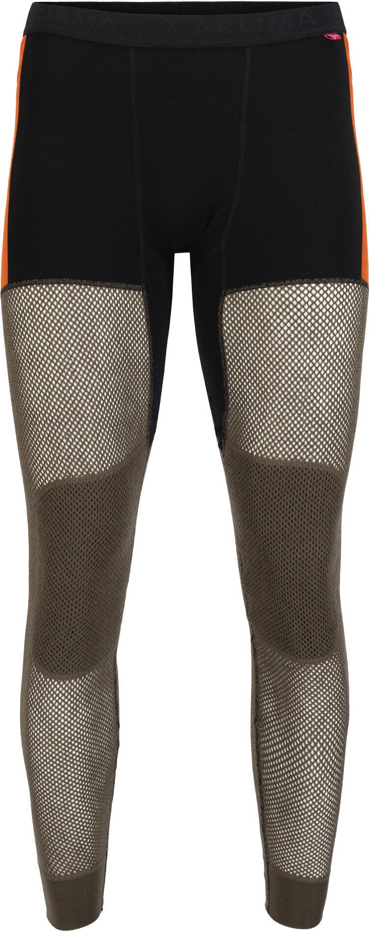 Aclima Woolnet Hybrid Longs Mens Jet Black / Tarmac / Gold Flame