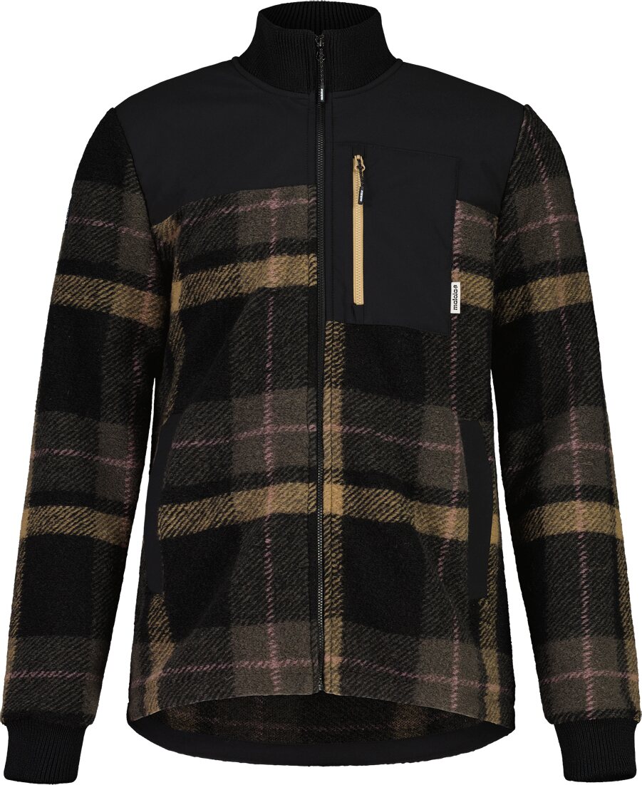 Maloja CalisioM. Wool Jacket Mens Deep Black Multi