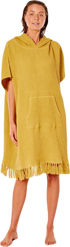 Rip Curl Stonewash Hood Towel Poncho Gold