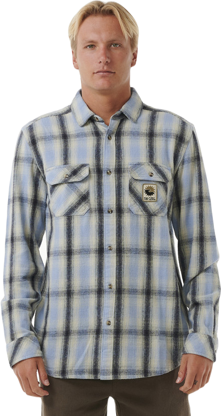 Rip Curl SWC Flannel Shirt Mens Sparky Blue