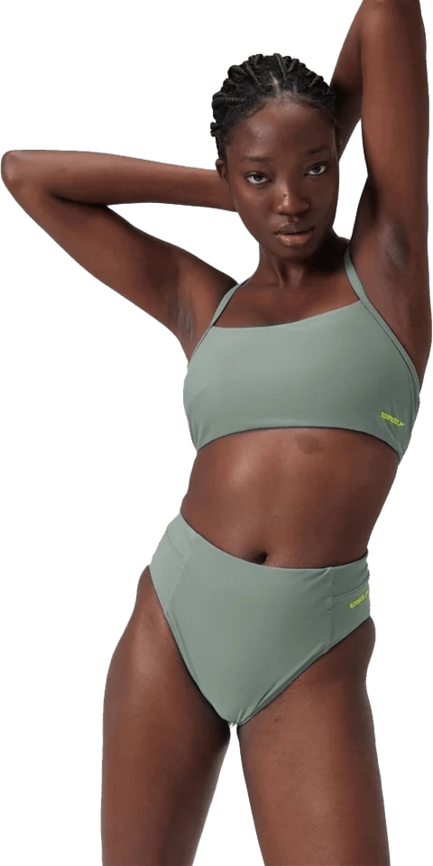 Speedo Solid Hi Waist Bottom Soft Olive