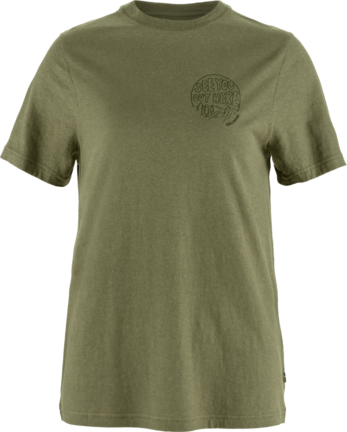 Fjällräven Hemp Blend Out Here T-shirt Womens Green (620)