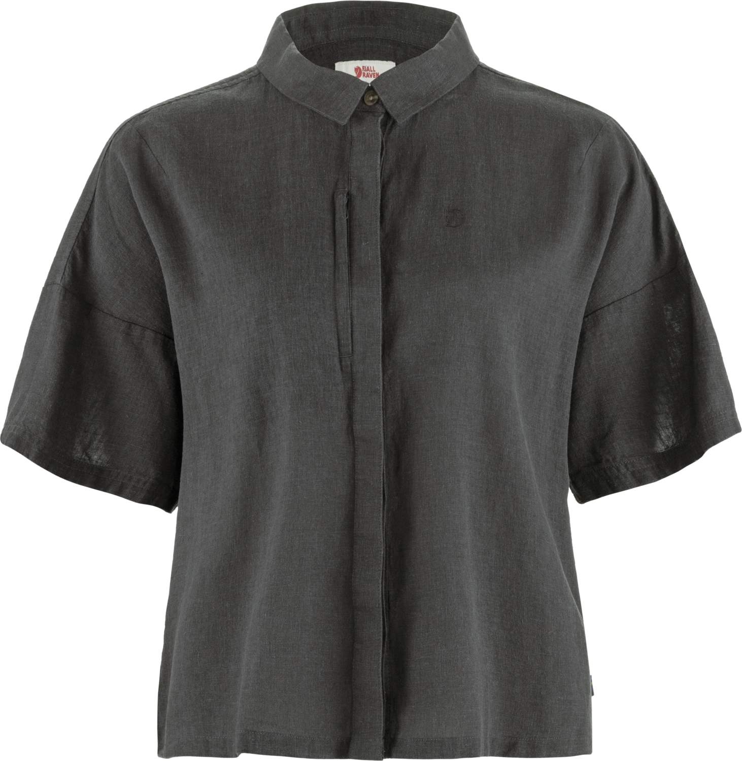 Fjällräven Övik Hemp Camp Shirt Short Sleeve Womens Dark Grey (030)