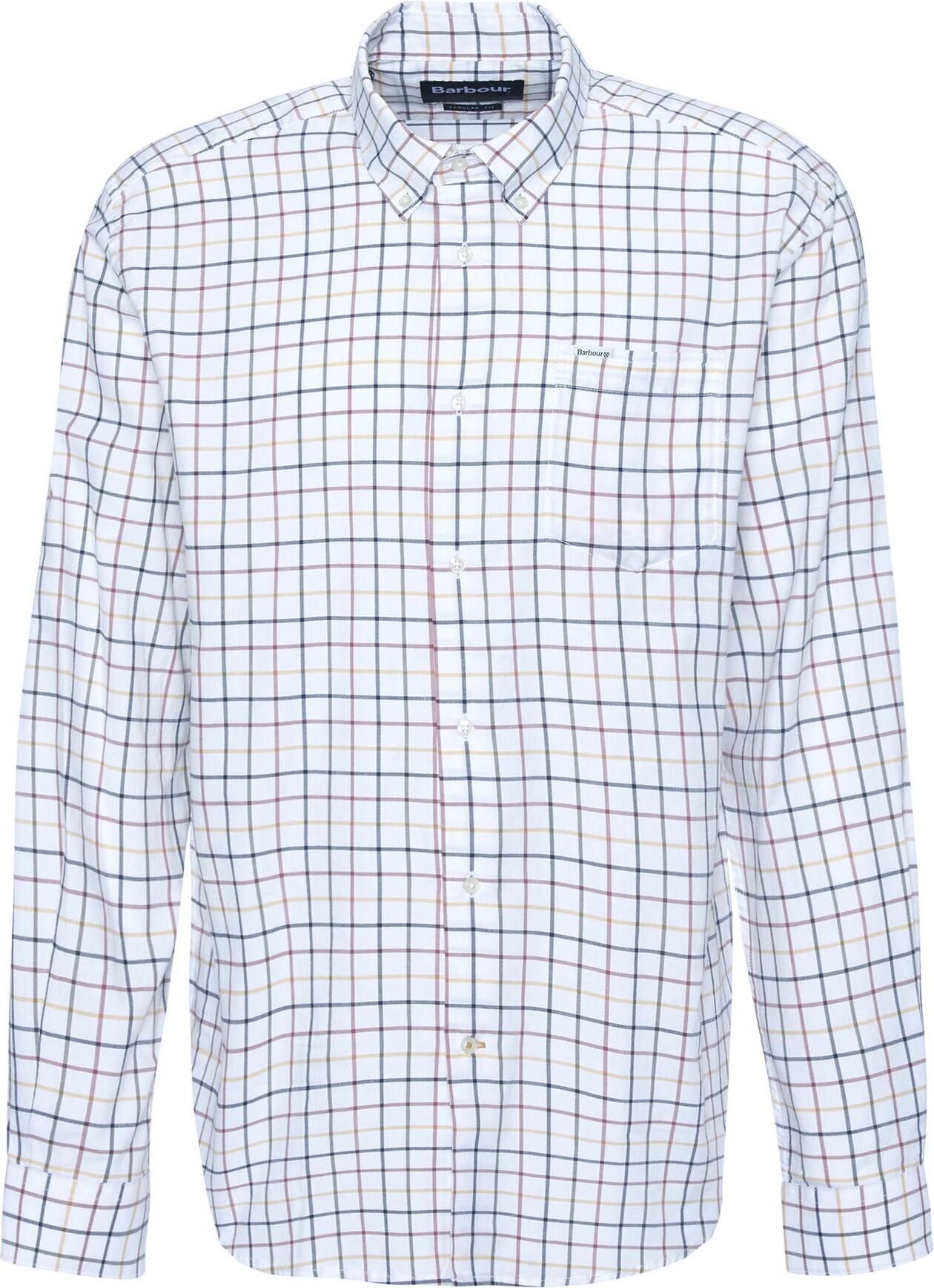 Barbour Caswell Tattersall Regular Fit Shirt Mens Navy